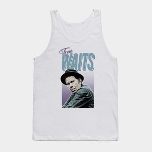 Tom Waits / Retro 80s Faded Styled Aesthetic Design Tank Top